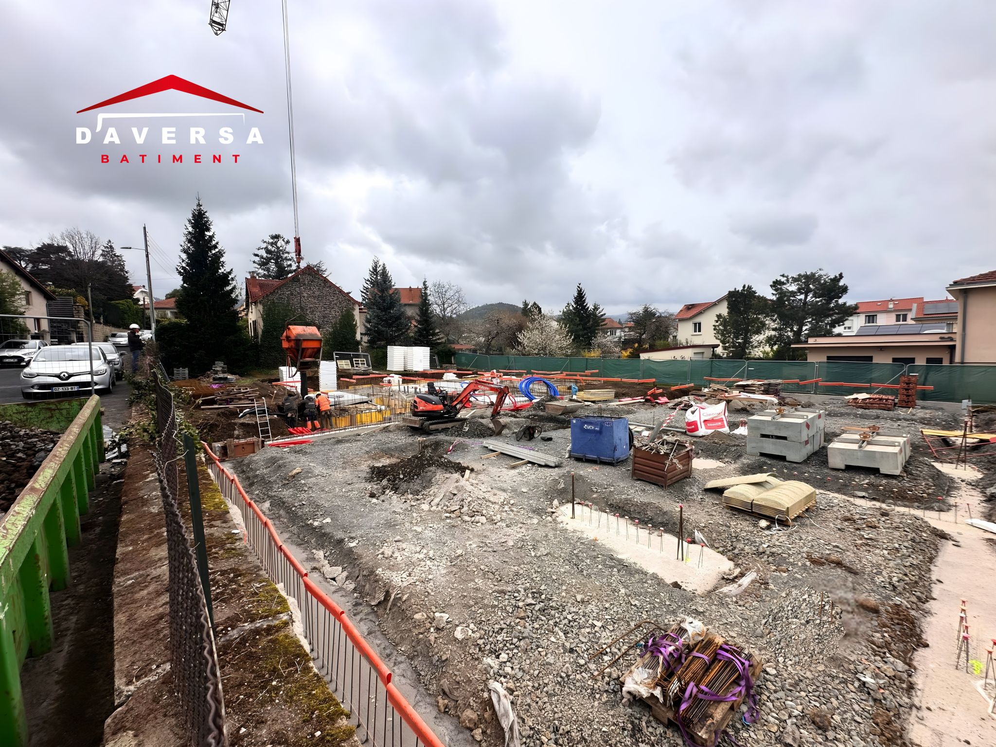 Démarrage de chantier à Beaumont (Rue des Percières)
